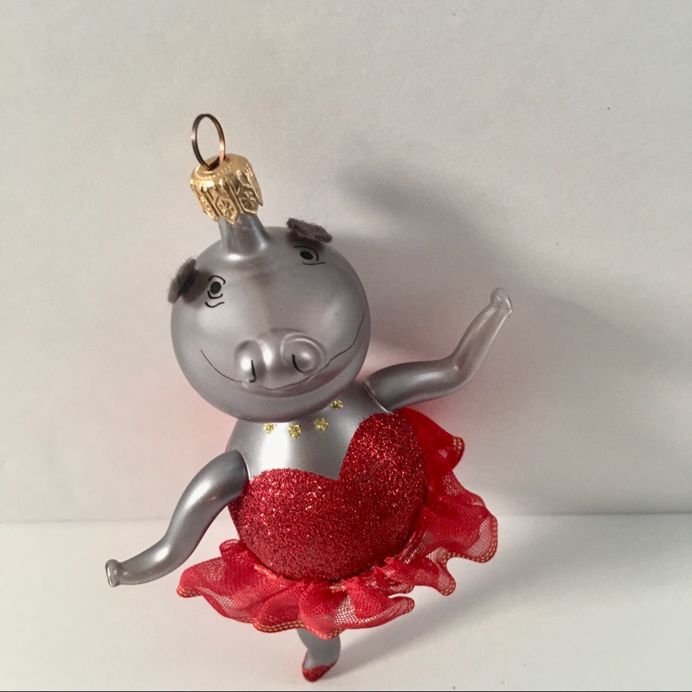 CHRISTOPHER RADKO -DANCING HIPPO ORNAMENT